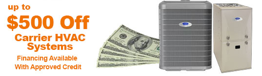 Save on new Carrier HVAC Systems